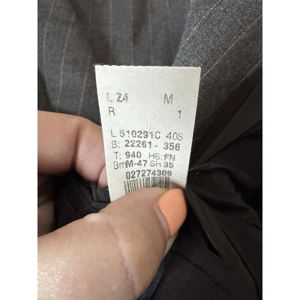Lauren Ralph Lauren Wool Pinstripe Blazer Sport Coat Black Mens 40 S